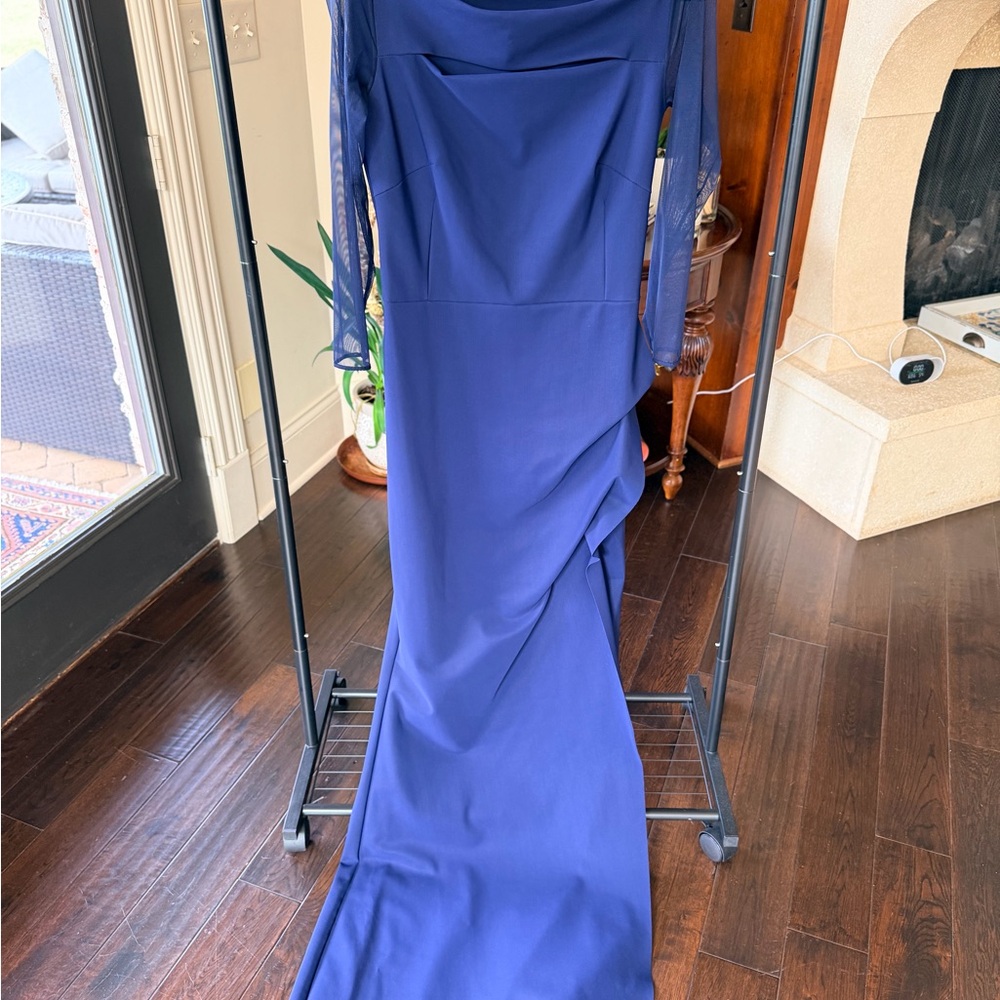 Chiara Boni Royal Blue Long Sleeve Dress